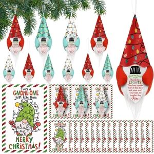 Christmas Gnome Ornament Set With Card 30 Piece Coworker Thank You Gift